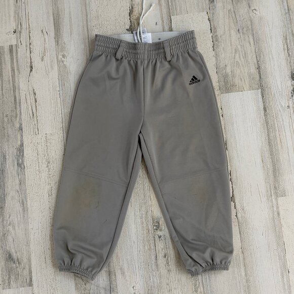 ♦️4/$25 Adidas Little Boys Size Small Baseball Pants Pull On Style Cuffed Ankles - Picture 1 of 4